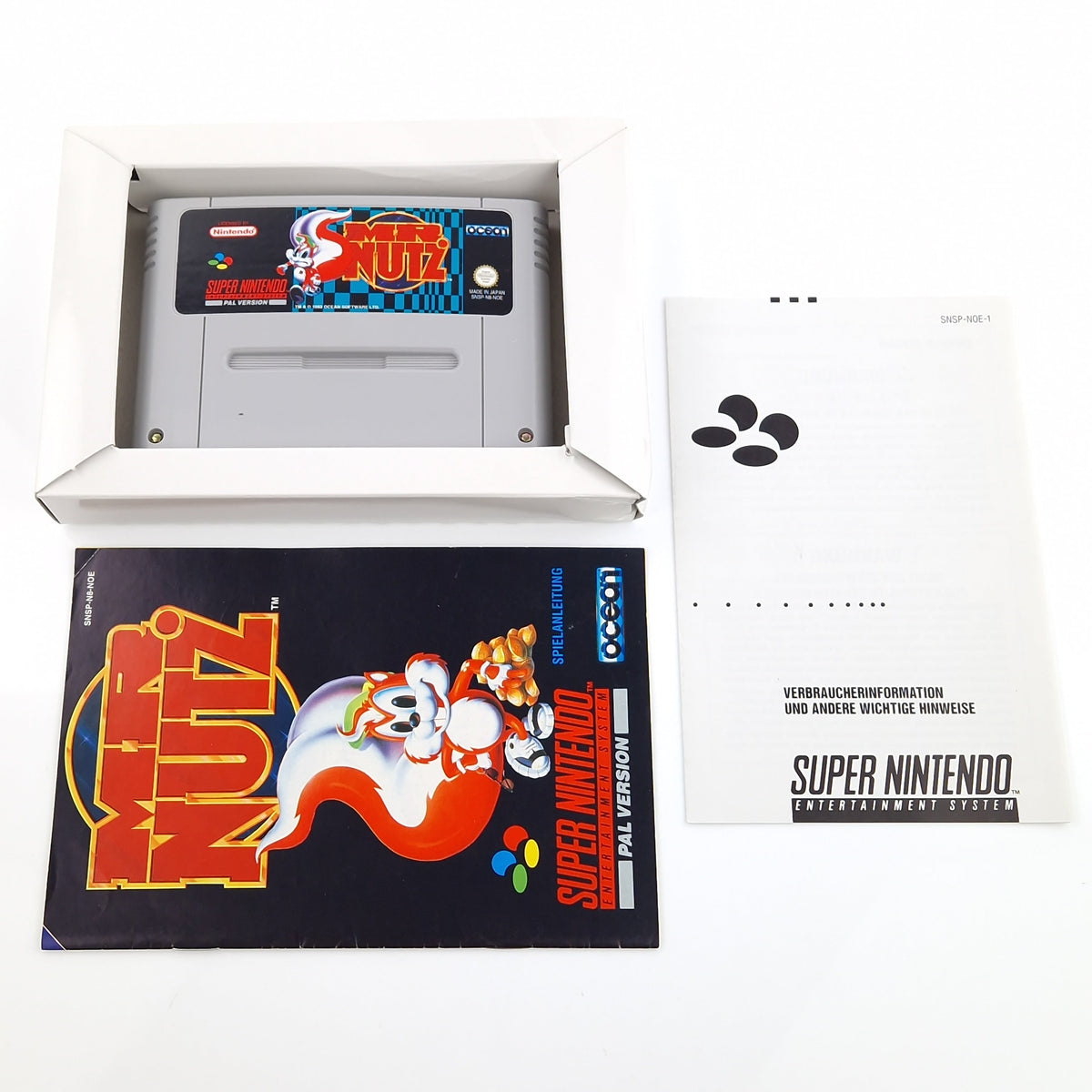 Super Nintendo Spiel – MR. Nutz SNES Modul OVP PAL