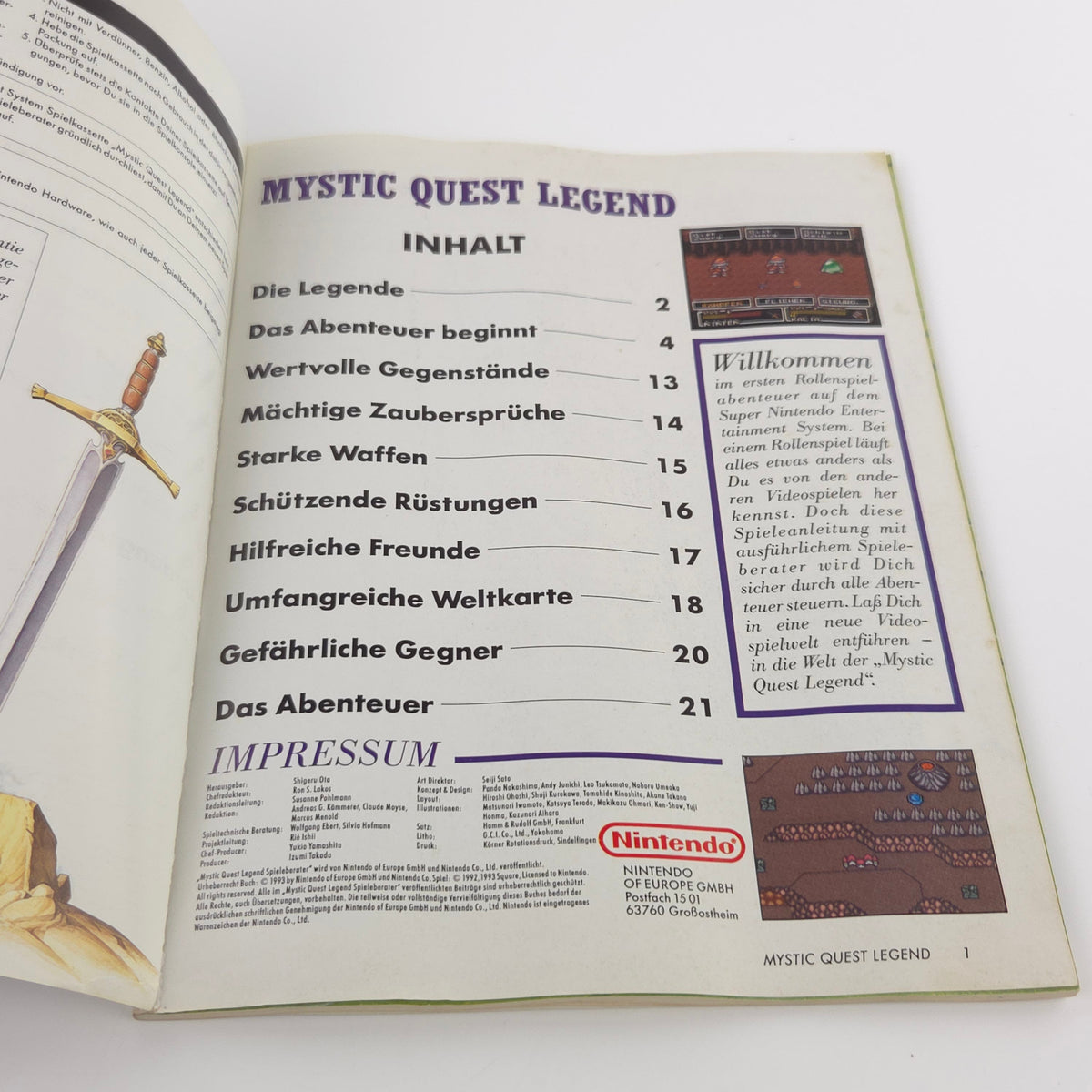 Super Nintendo Spiel – Mystic Quest Legend OVP PAL