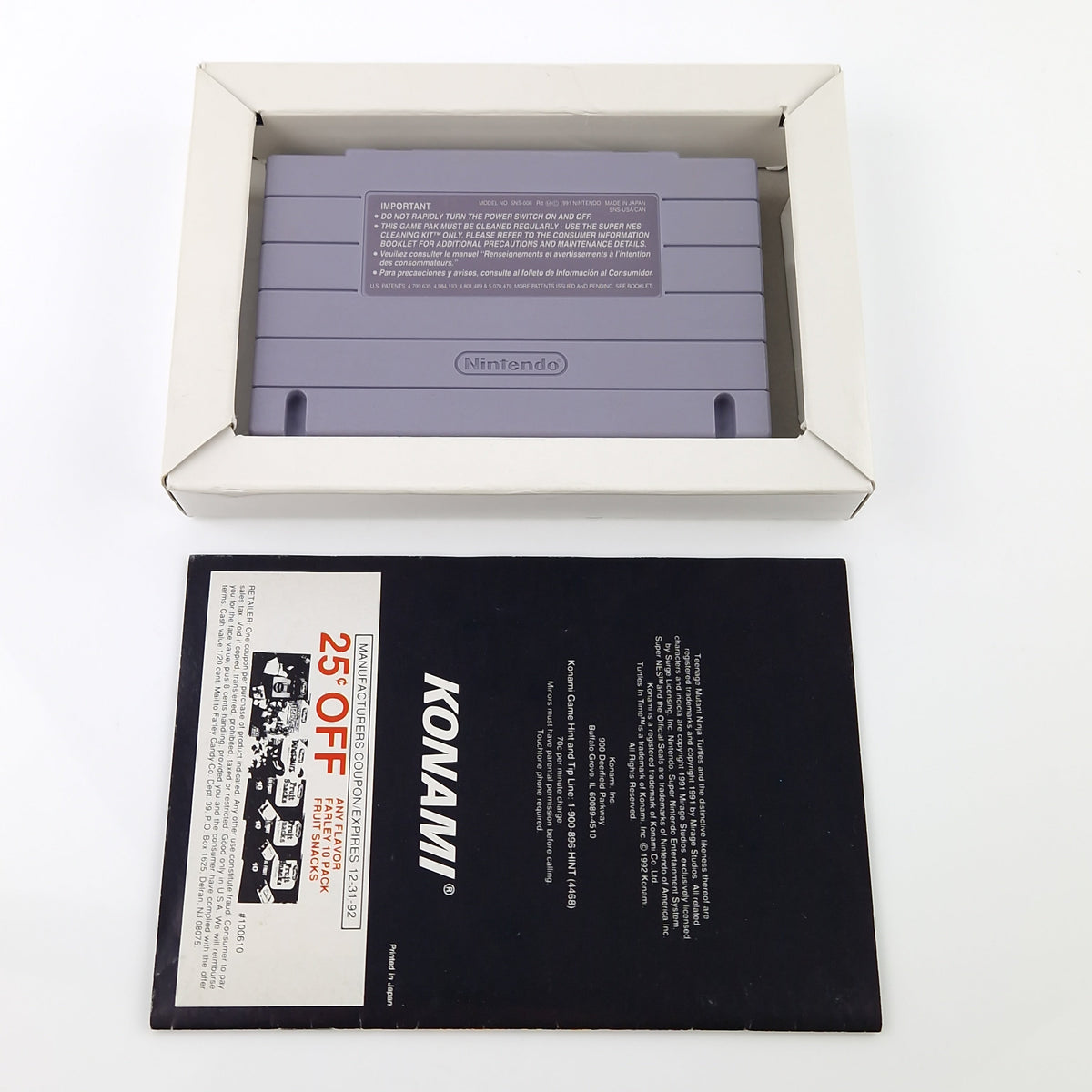Super Nintendo Spiel – Ninja Turtles IV Turtles in Time OVP