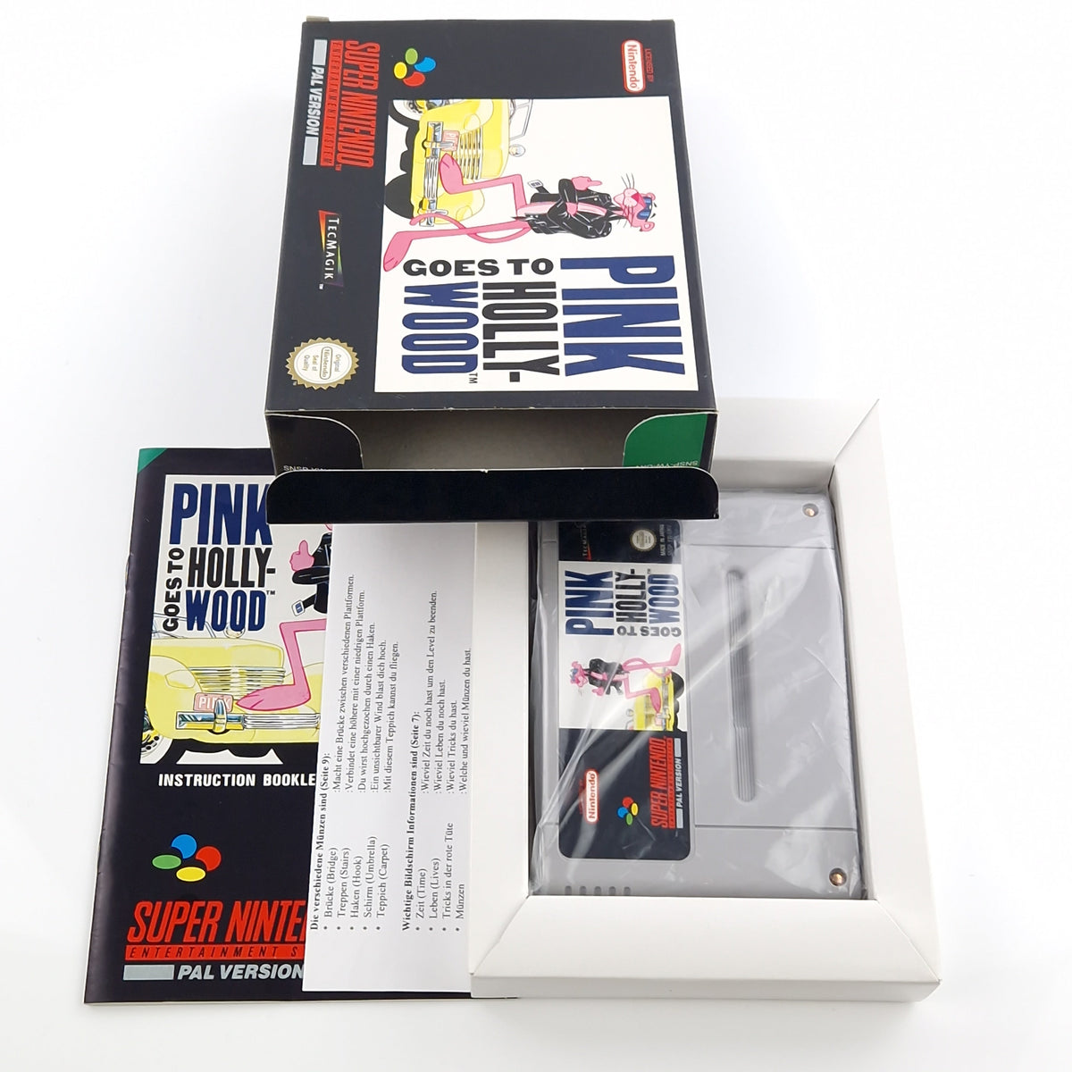 Super Nintendo Spiel – Pink Goes to Hollywood SNES PAL OVP