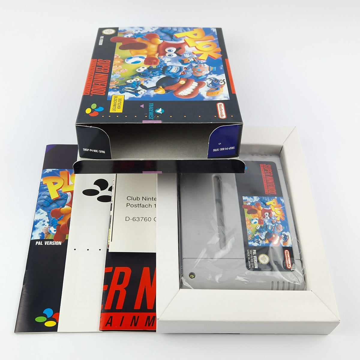 Super Nintendo Spiel – Plok OVP Anleitung PAL CIB SNES