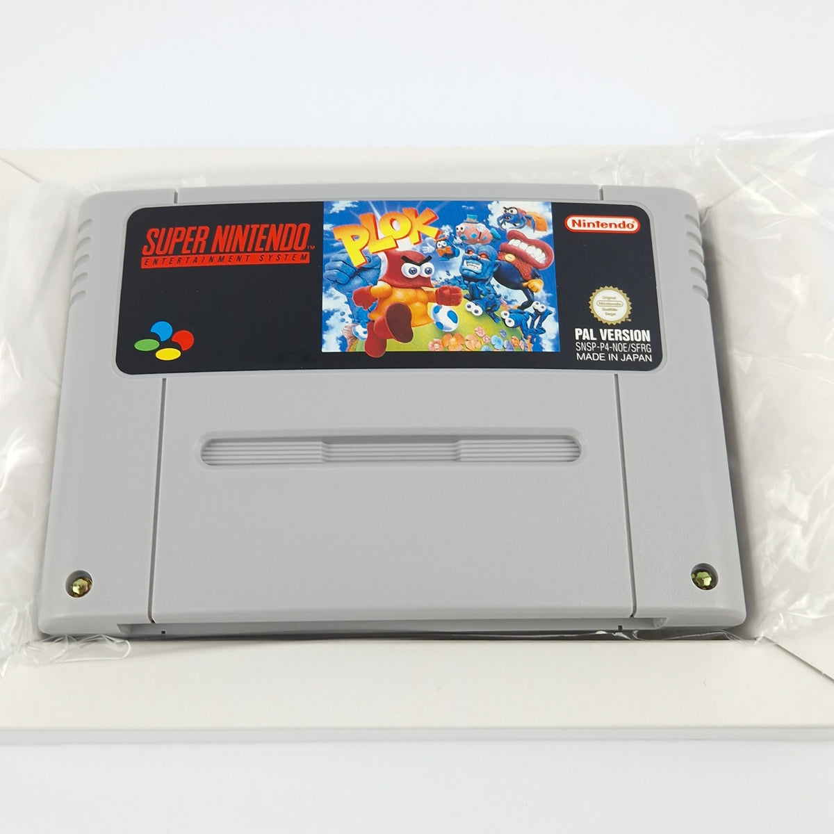 Super Nintendo Spiel – Plok OVP Anleitung PAL CIB SNES