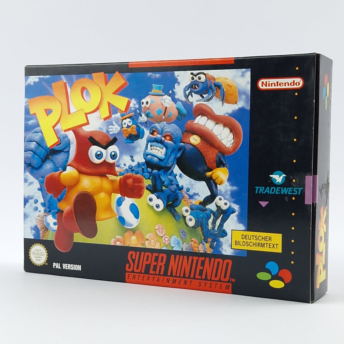 Super Nintendo Spiel – Plok OVP Anleitung PAL CIB SNES