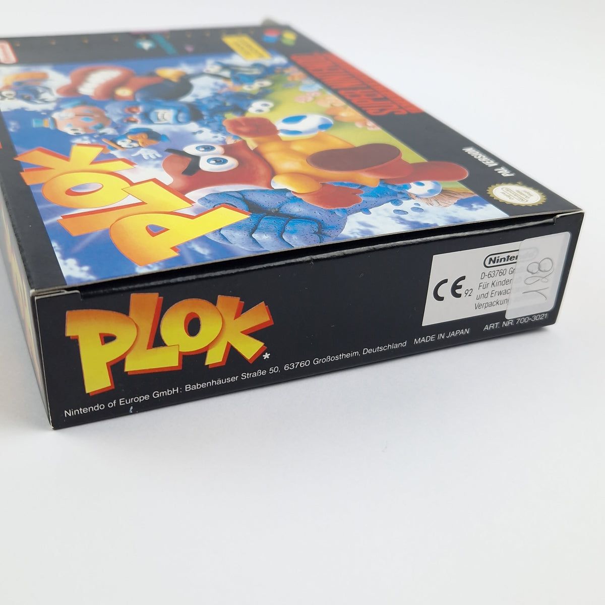 Super Nintendo Spiel – Plok OVP Anleitung PAL CIB SNES