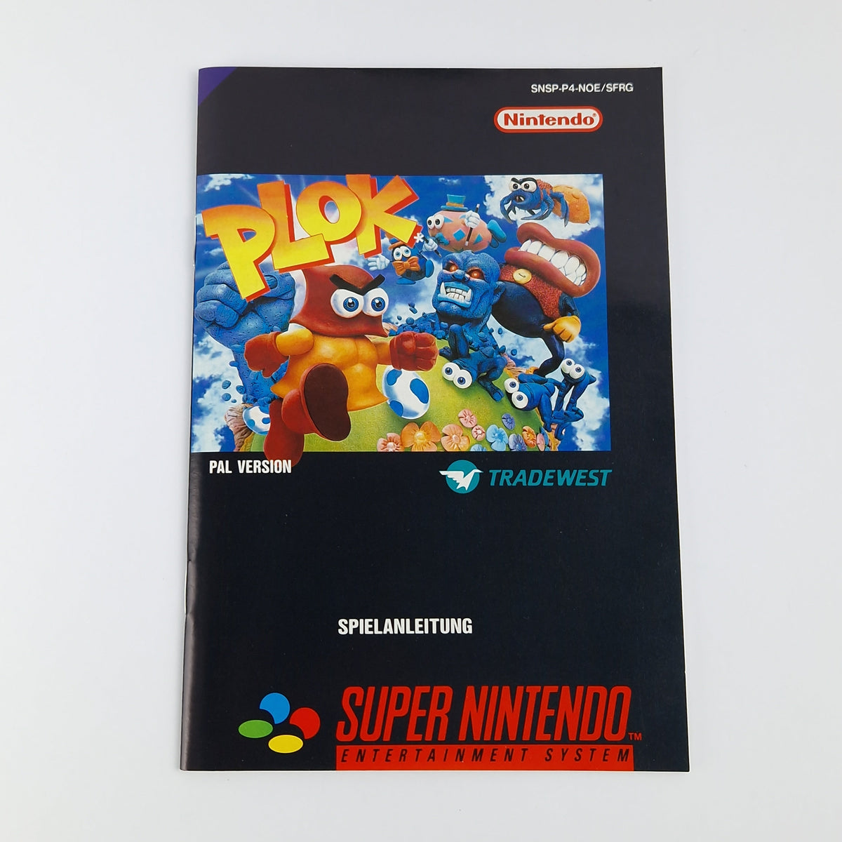 Super Nintendo Spiel – Plok OVP Anleitung PAL CIB SNES