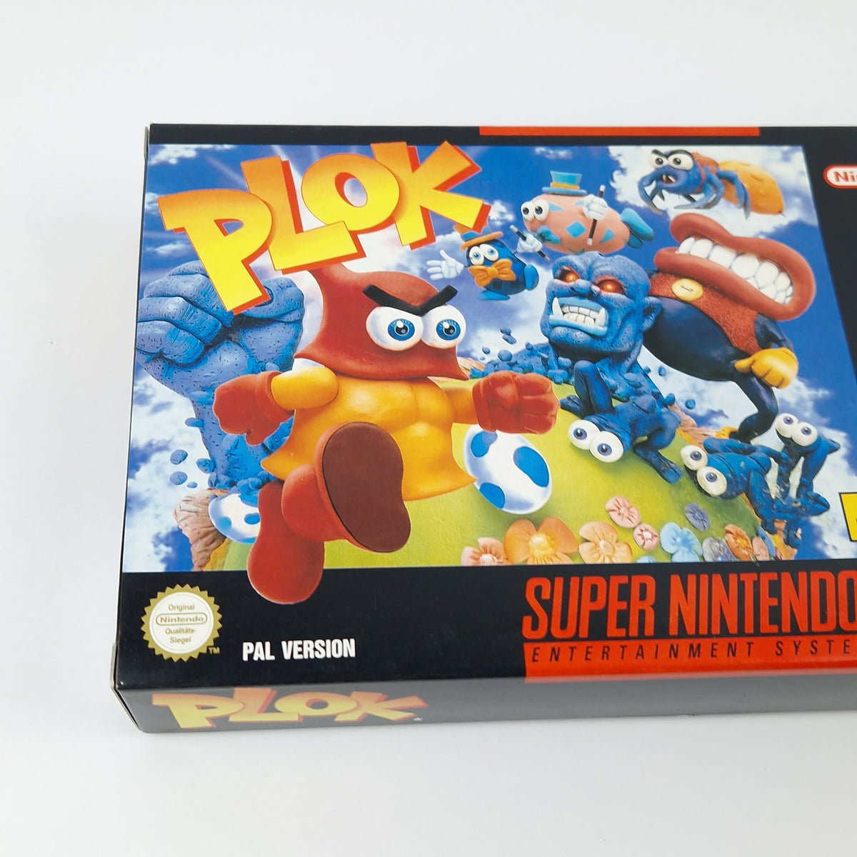 Super Nintendo Spiel – Plok OVP Anleitung PAL CIB SNES