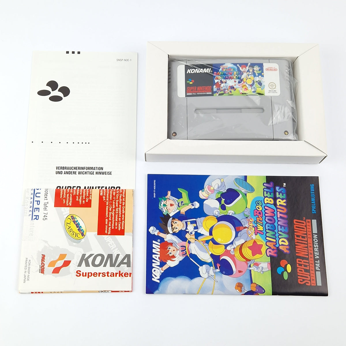 Super Nintendo Spiel – Popn TwinBee Rainbow Bell (OVP PAL)