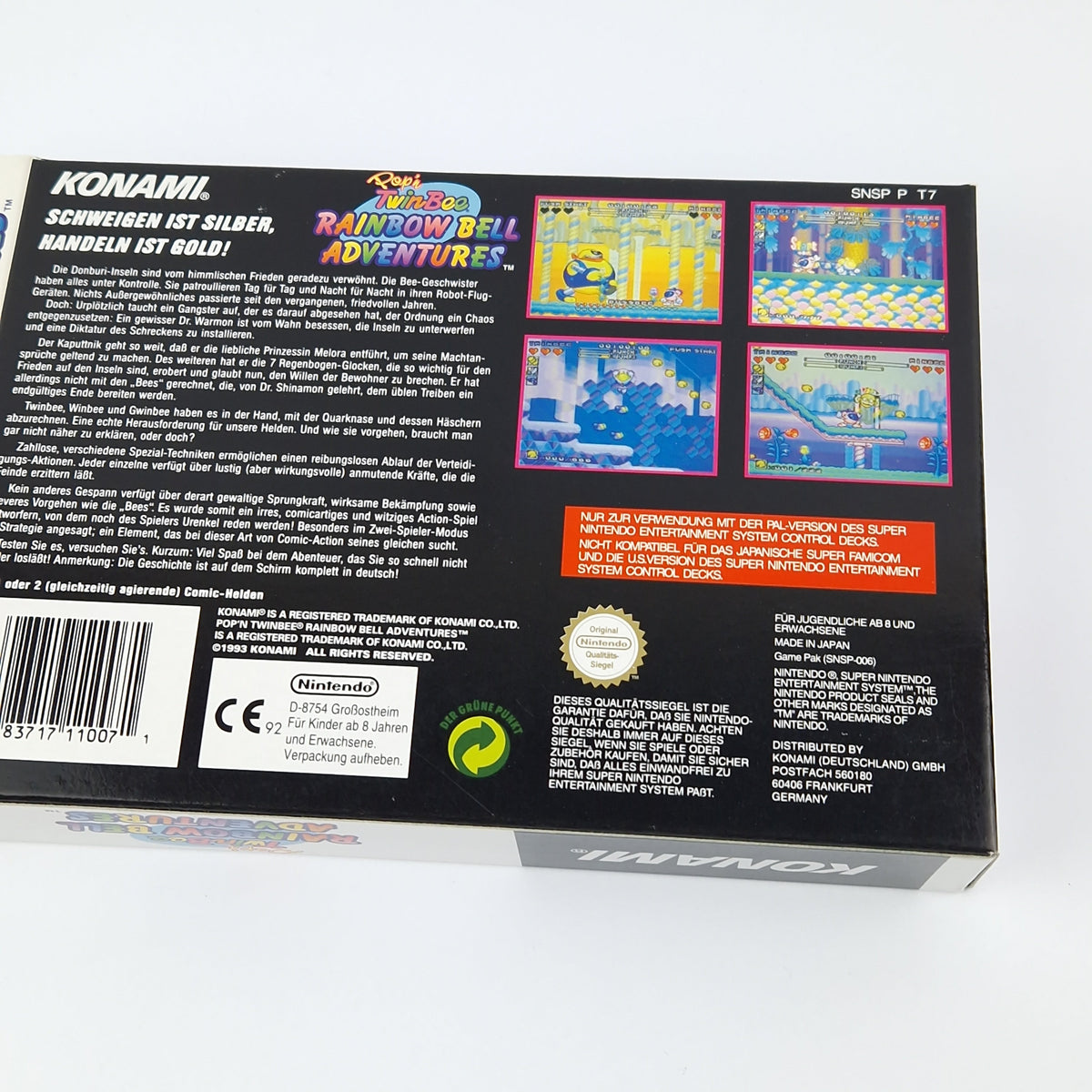 Super Nintendo Spiel – Popn TwinBee Rainbow Bell (OVP PAL)