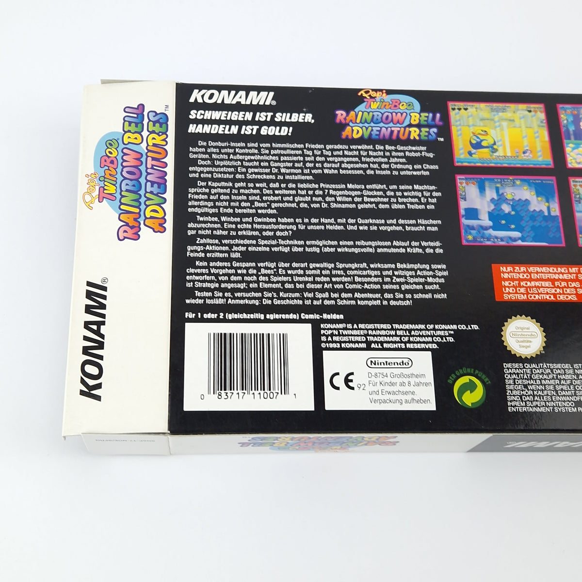 Super Nintendo Spiel – Popn TwinBee Rainbow Bell (OVP PAL)