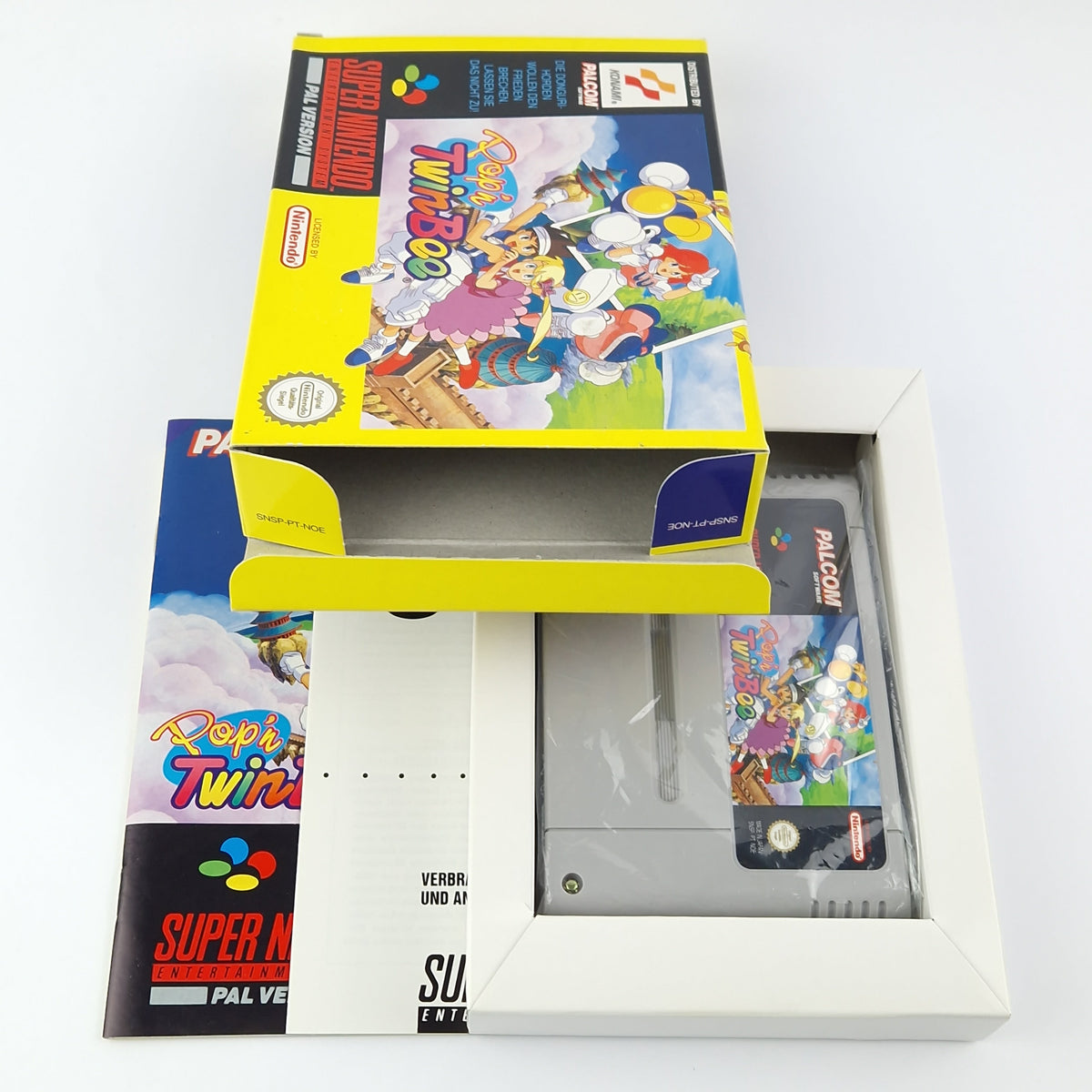 Super Nintendo Spiel – Popn TwinBee nahezu neuwertig OVP