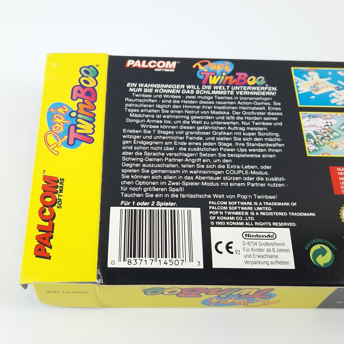 Super Nintendo Spiel – Popn TwinBee nahezu neuwertig OVP
