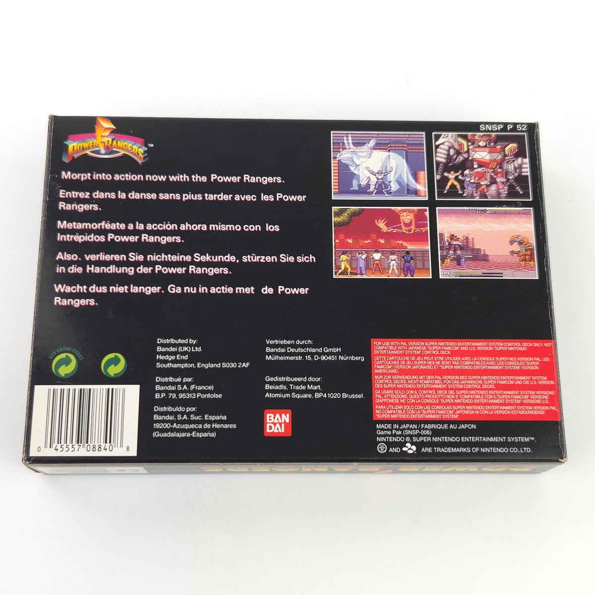 Super Nintendo Spiel Power Rangers OVP PAL