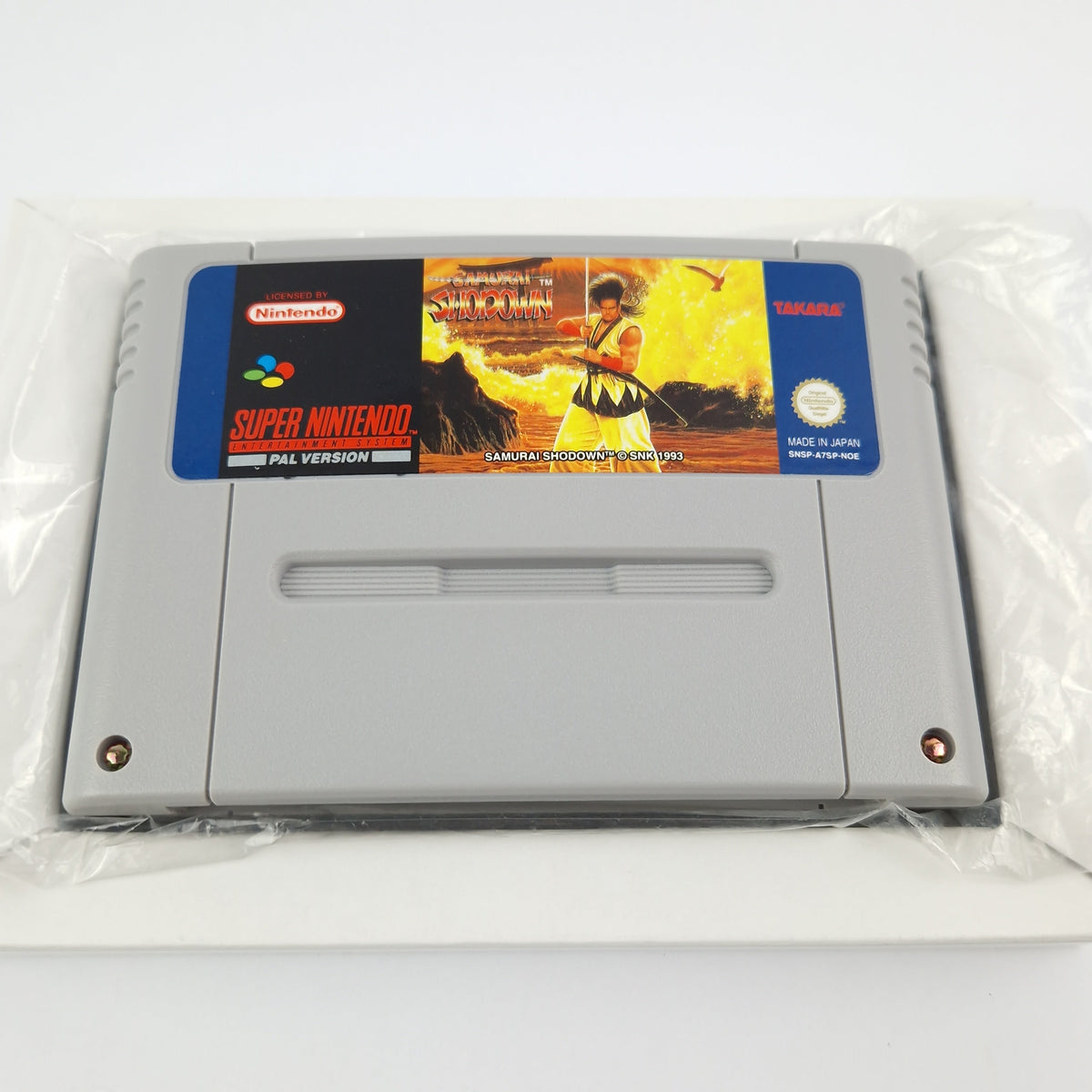 Super Nintendo Spiel – Samurai Shodown OVP PAL CIB SNES