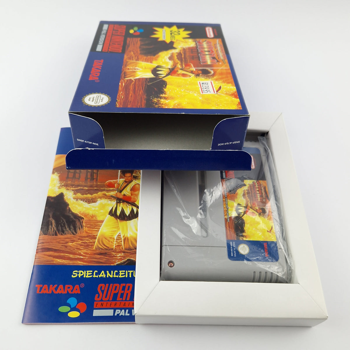 Super Nintendo Spiel – Samurai Shodown OVP PAL CIB SNES