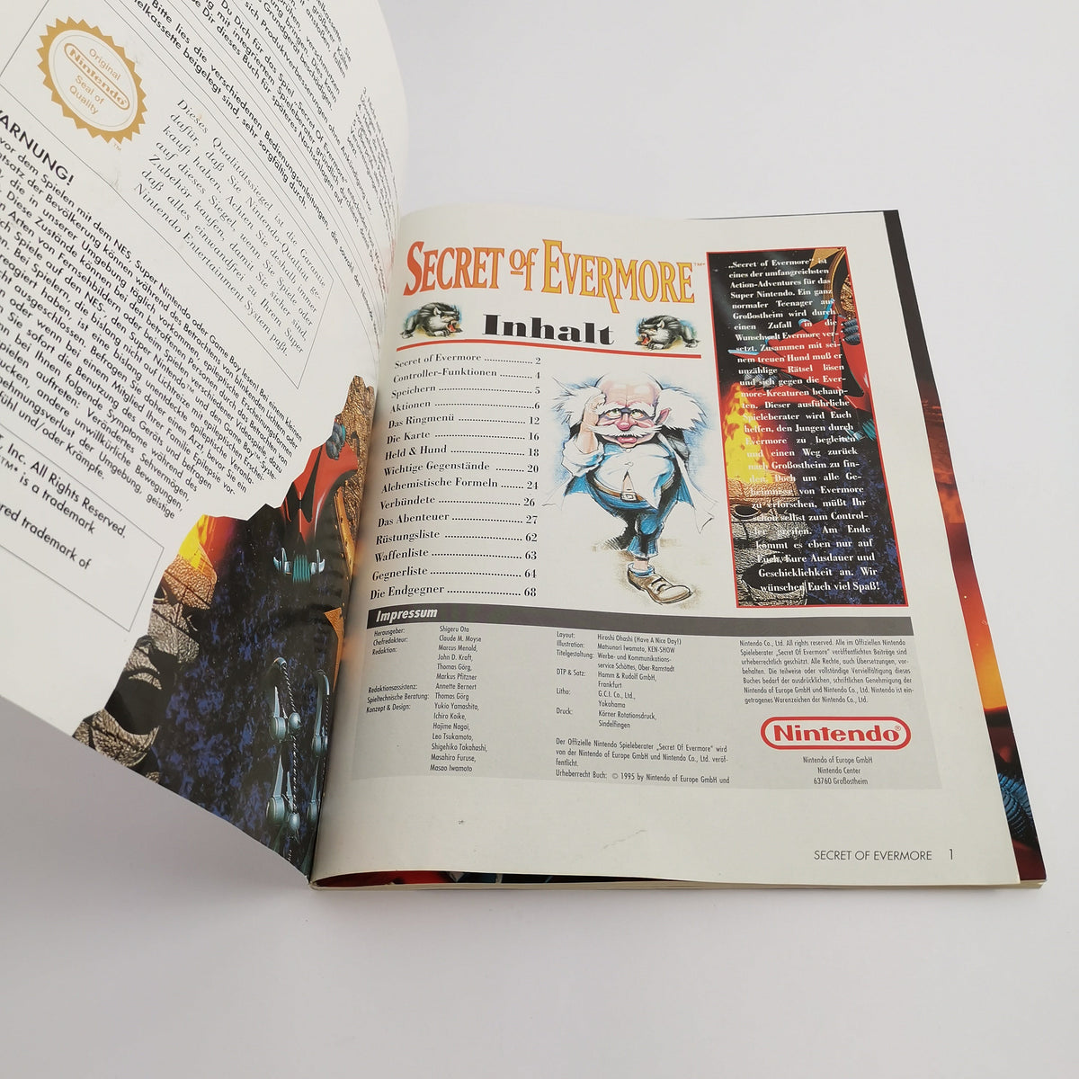 Super Nintendo Spiel – Secret of Evermore Big Box OVP PAL