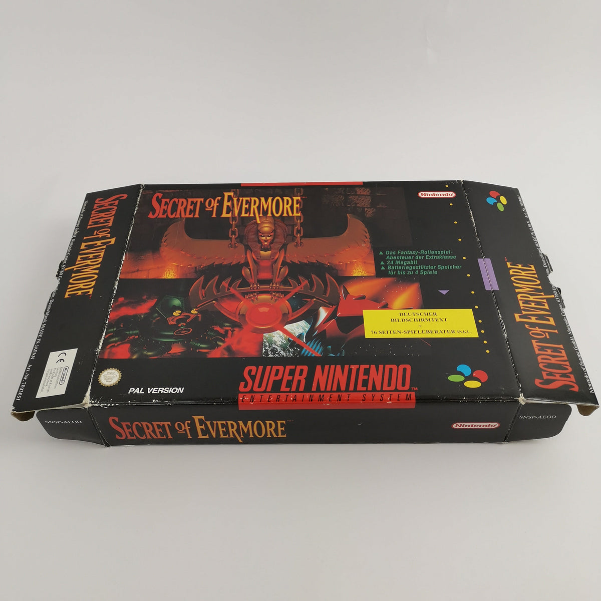 Super Nintendo Spiel – Secret of Evermore Big Box OVP PAL