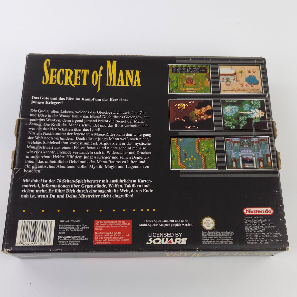 Super Nintendo Spiel – Secret of Mana Big Box OVP PAL