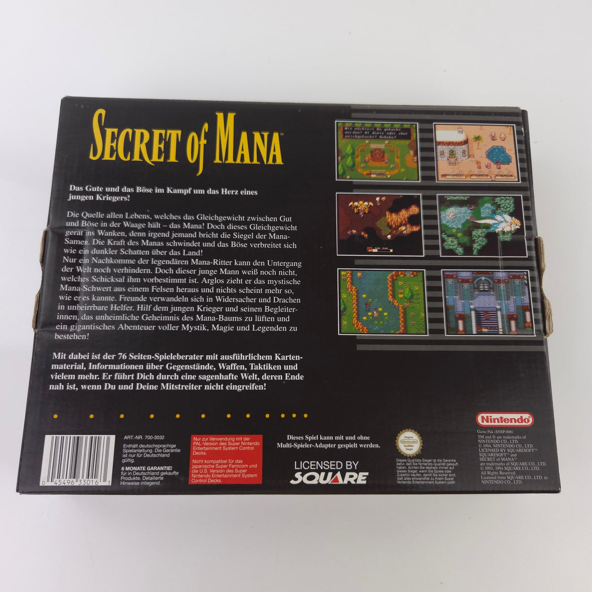 Super Nintendo Spiel – Secret of Mana SNES Big Box OVP PAL