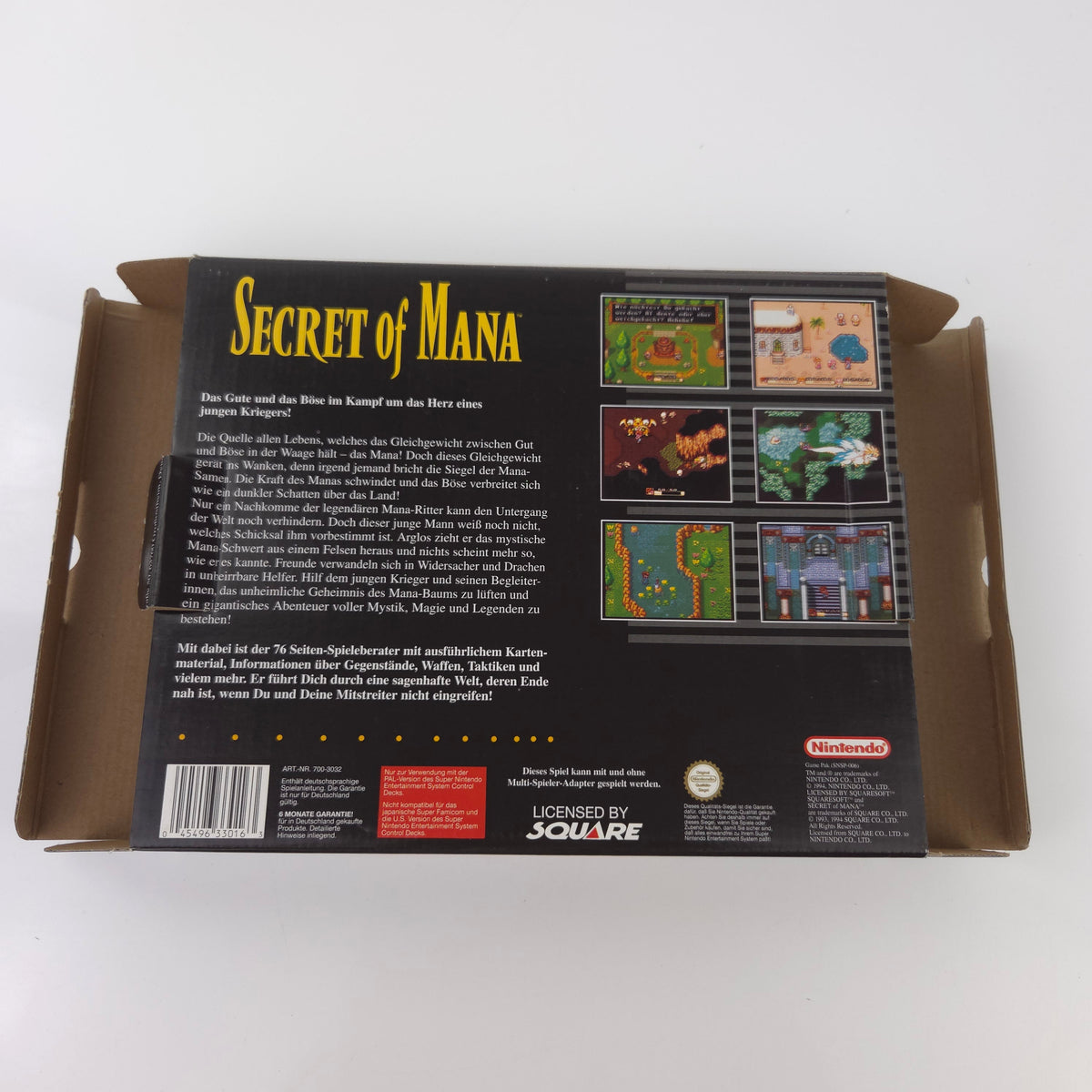 Super Nintendo Spiel – Secret of Mana SNES Big Box OVP PAL