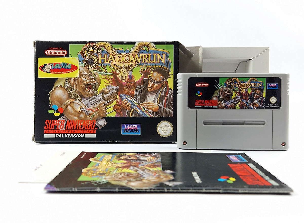 Super Nintendo Spiel – Shadowrun OVP Anleitung SNES PAL