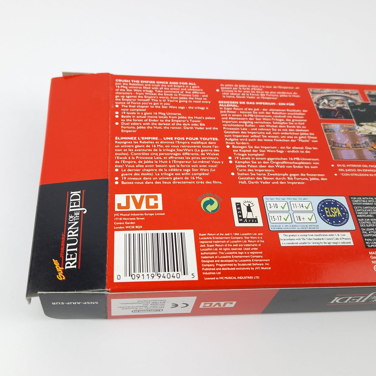 Super Nintendo Spiel – Star Wars Return of the Jedi OVP PAL