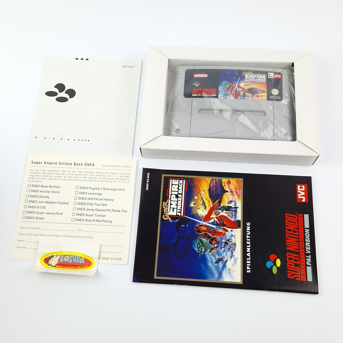 Super Nintendo Spiel – Star Wars Empire Strikes Back OVP PAL