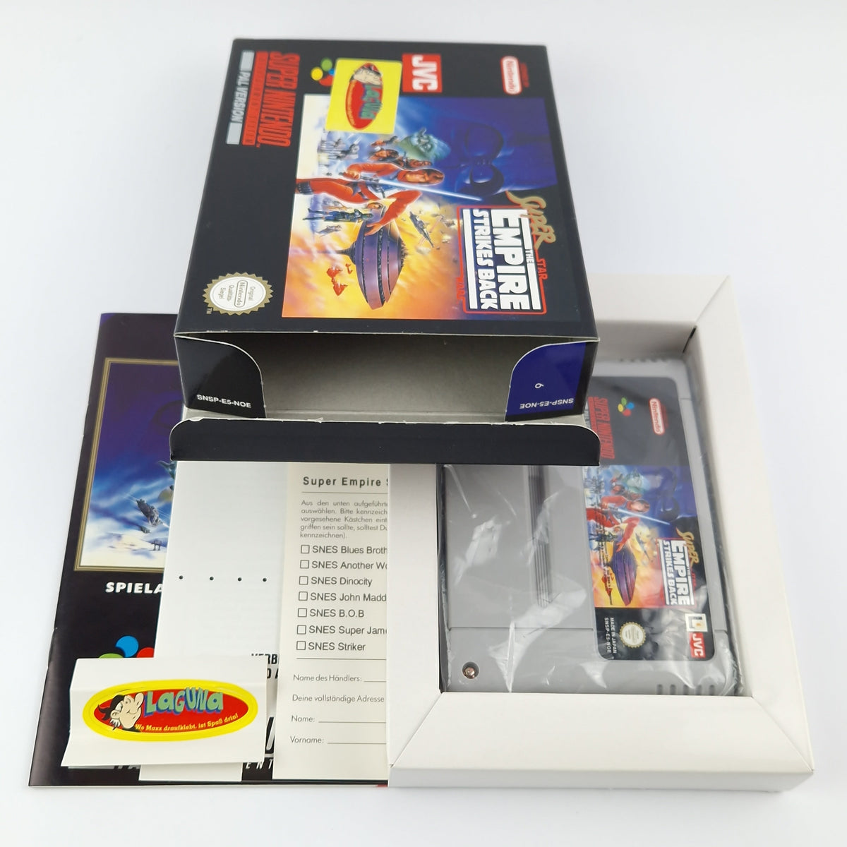 Super Nintendo Spiel – Star Wars Empire Strikes Back OVP PAL