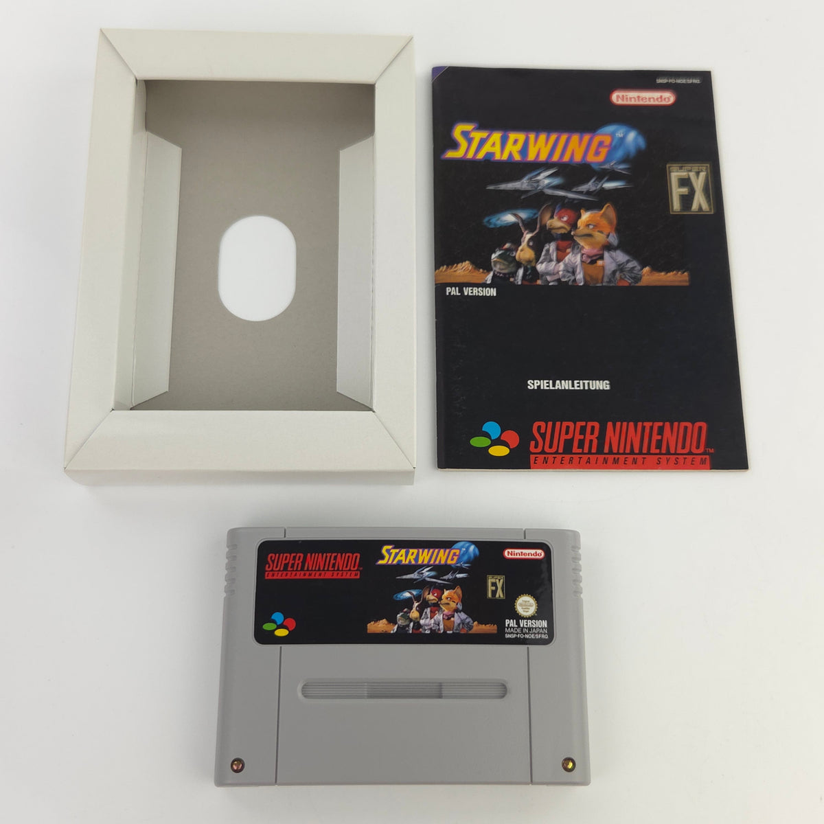 Super Nintendo Spiel Starwing SNES Modul Anleitung OVP
