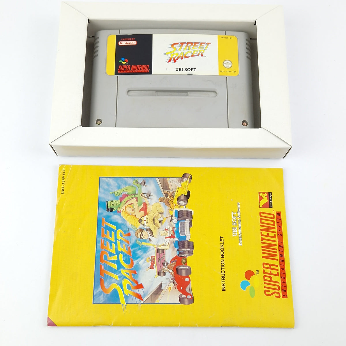 Super Nintendo Spiel – Street Racer Modul Anleitung OVP PAL
