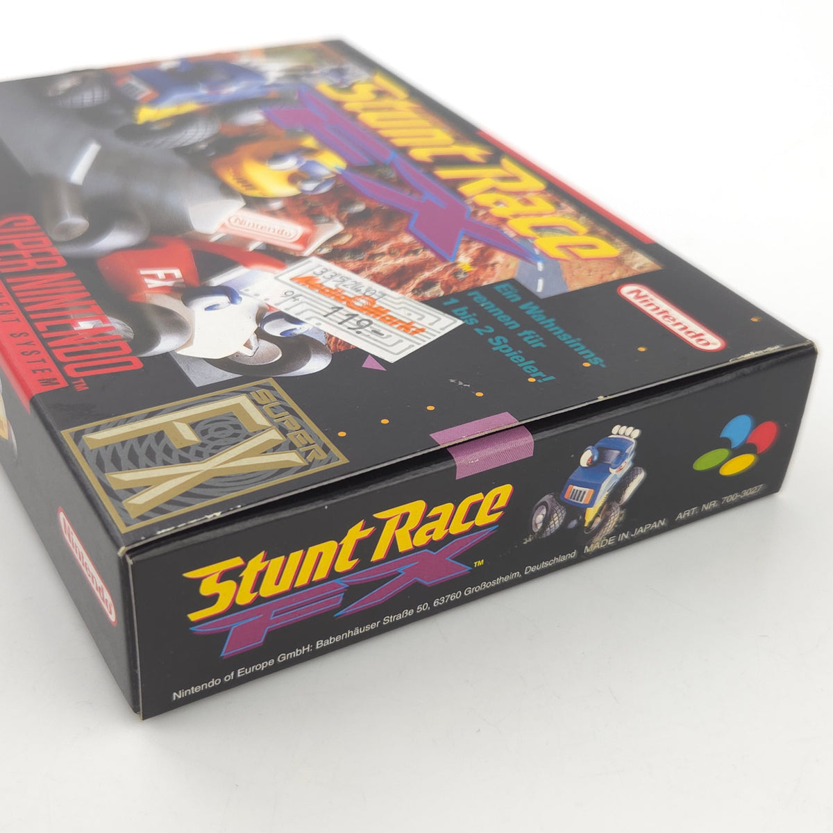 Super Nintendo Spiel Stunt Race FX OVP CIB PAL
