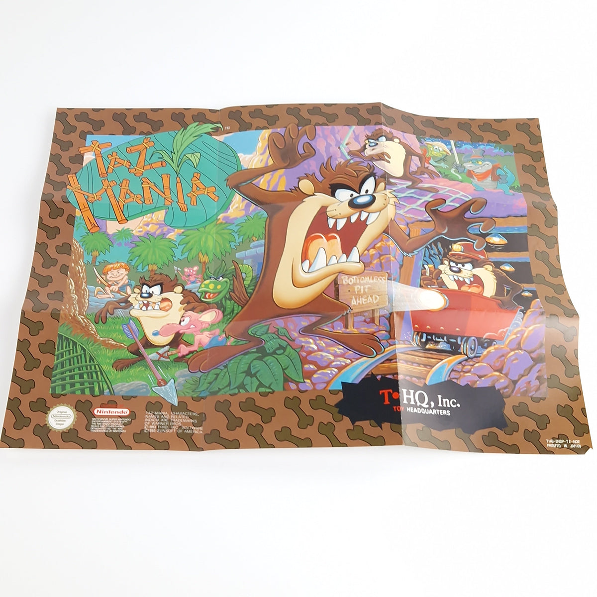 Super Nintendo Spiel – TAZ Mania mit Poster OVP PAL CIB