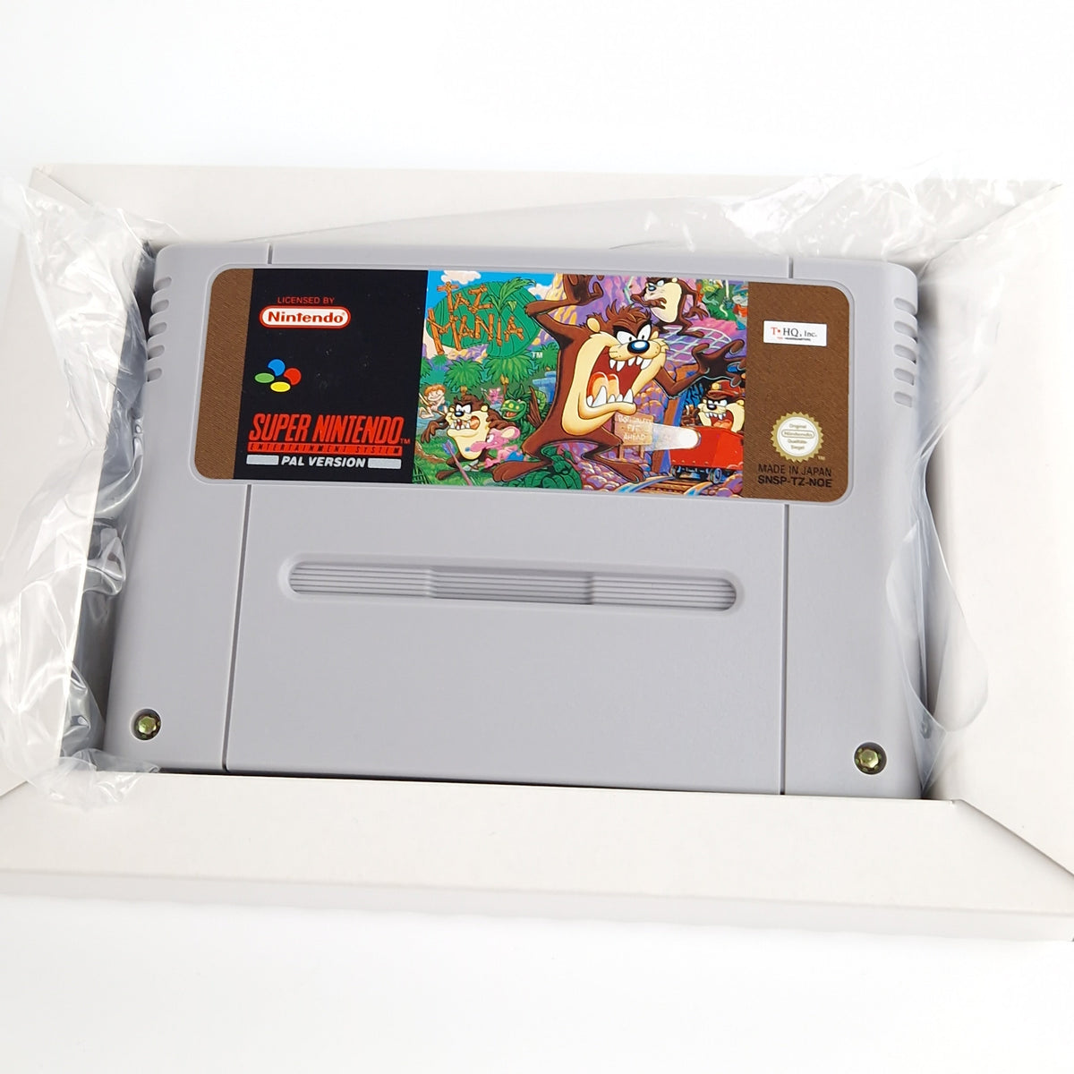 Super Nintendo Spiel – TAZ Mania mit Poster OVP PAL CIB