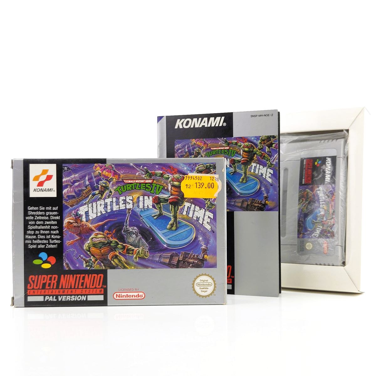 Super Nintendo Spiel TMNT 4 Turtles in Time OVP