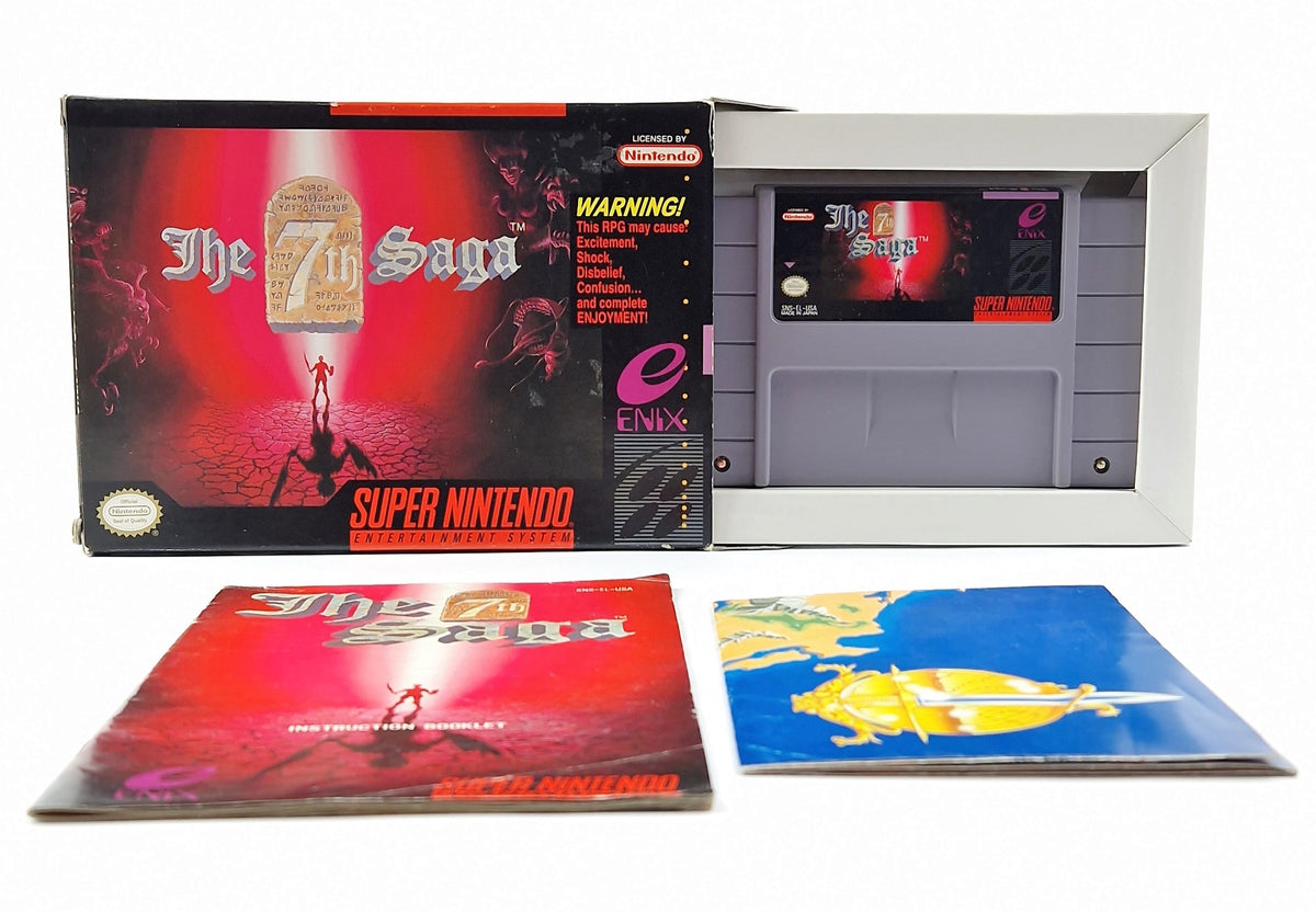 Super Nintendo Spiel – The 7th Saga OVP CIB USA ENIX