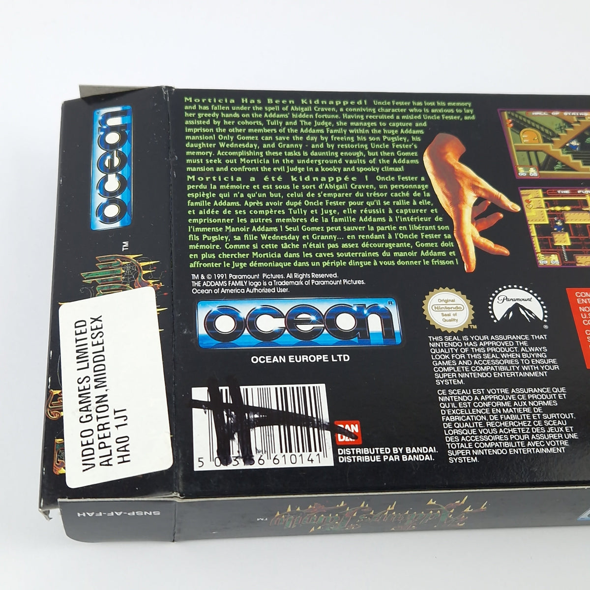 Super Nintendo Spiel – The Addams Family OVP PAL SNES