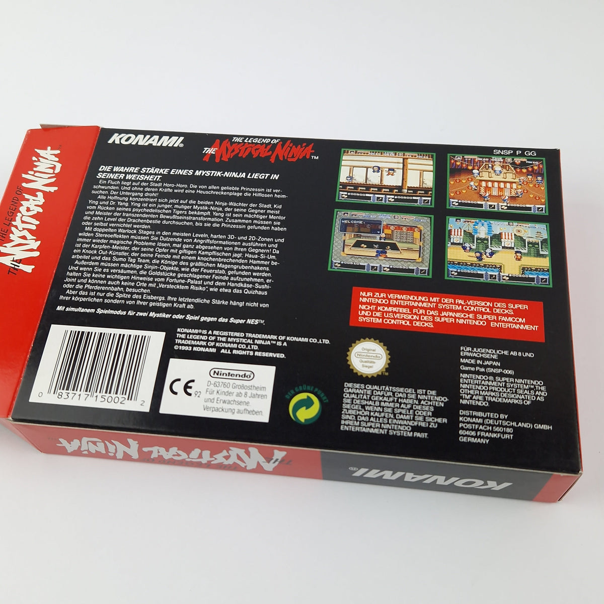 Super Nintendo Spiel – The Legend of Mystical Ninja OVP CIB