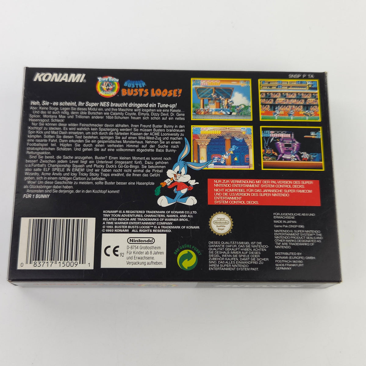 Super Nintendo Spiel Tiny Toon Adventures OVP PAL