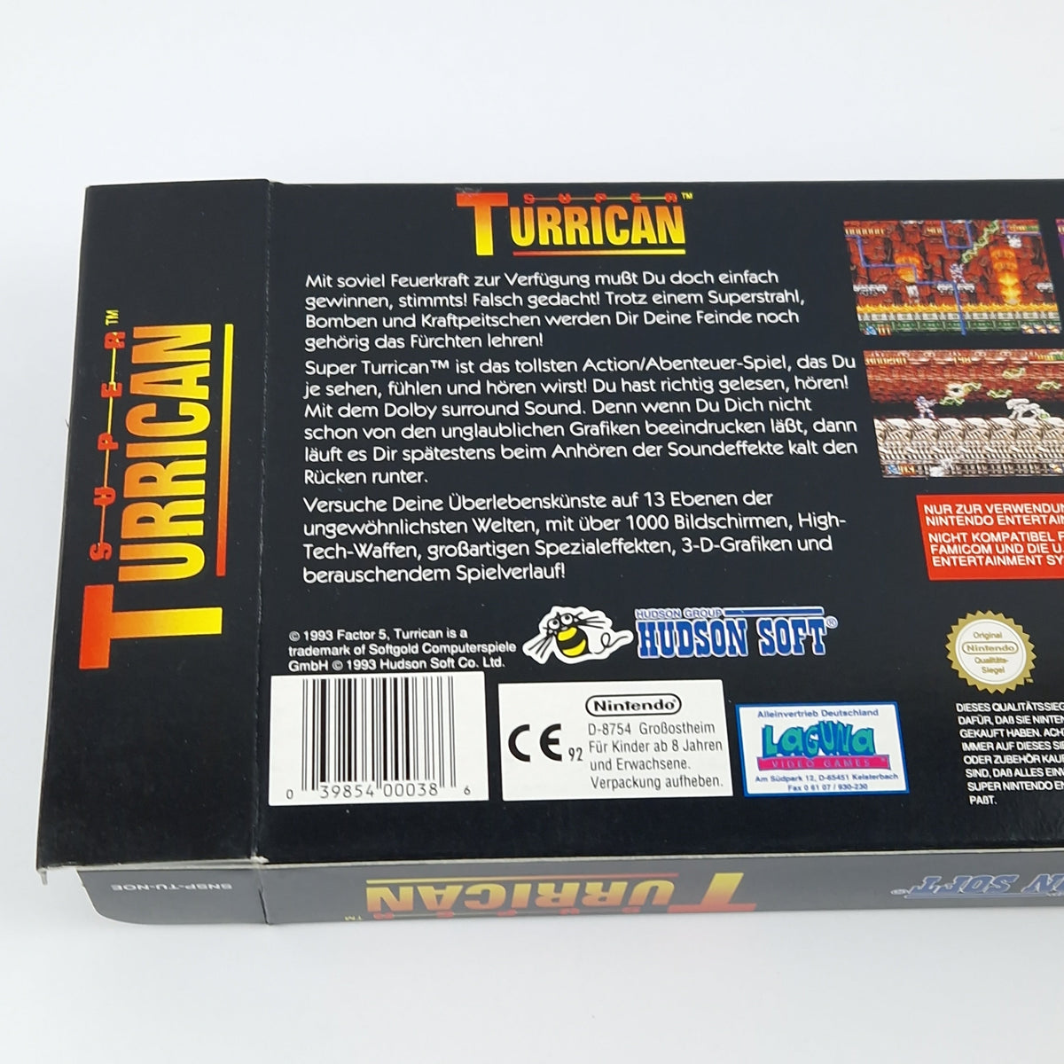 Super Nintendo Spiel – Super Turrican OVP PAL CIB