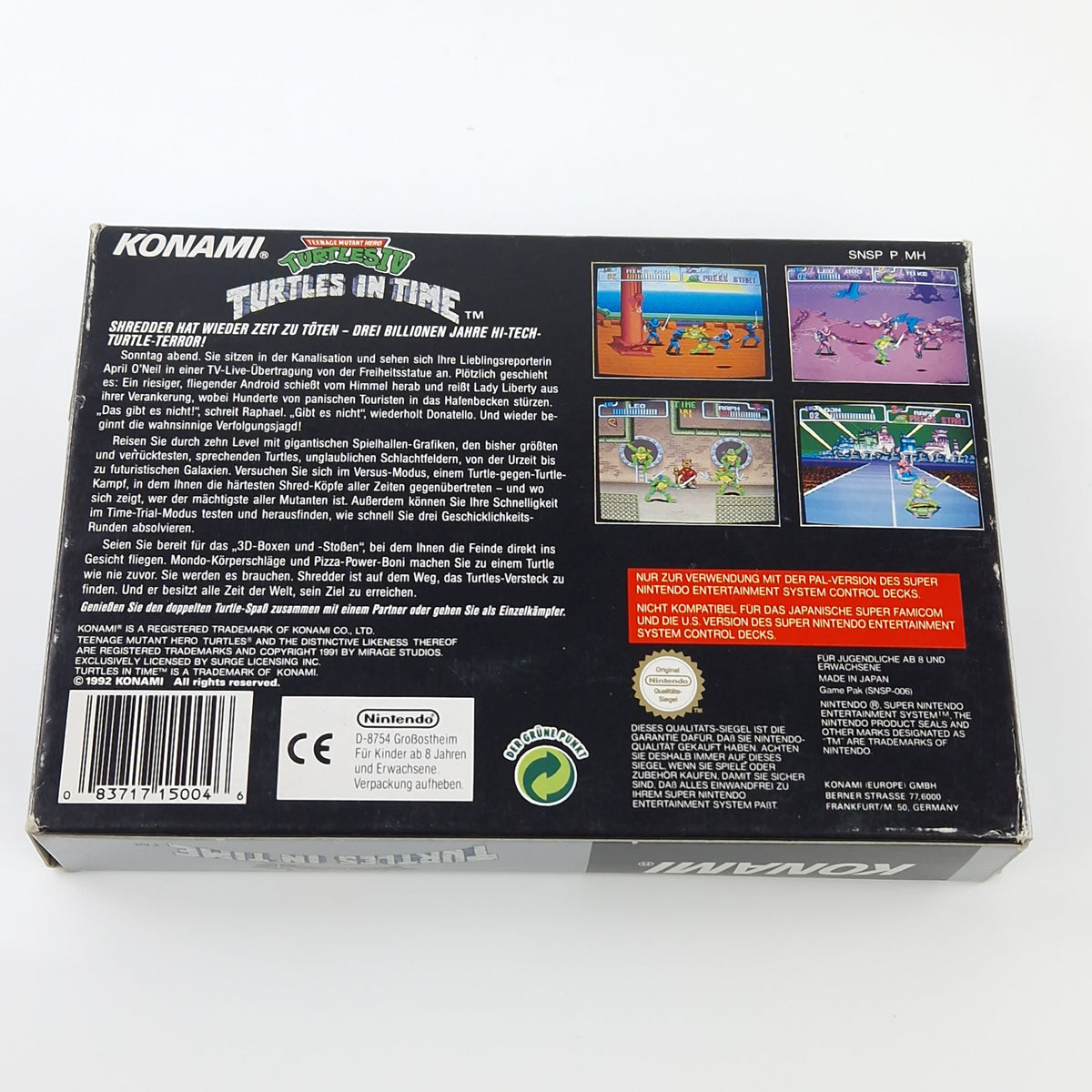 Super Nintendo Spiel – Turtles IV Turtles in Time OVP PAL