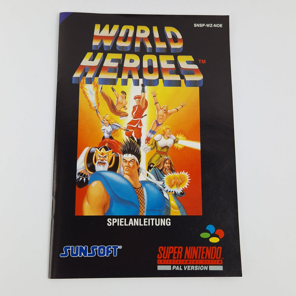 Super Nintendo Spiel – World Heroes OVP CIB PAL NOE