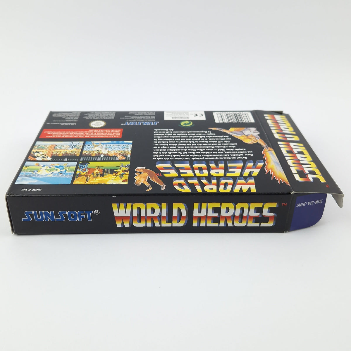 Super Nintendo Spiel – World Heroes OVP CIB PAL NOE
