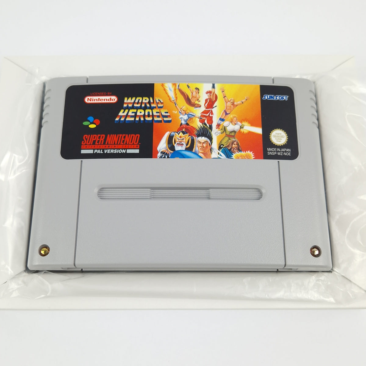 Super Nintendo Spiel – World Heroes OVP CIB PAL NOE