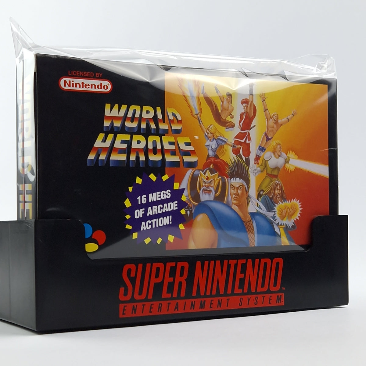 Super Nintendo Spiel – World Heroes OVP CIB PAL NOE