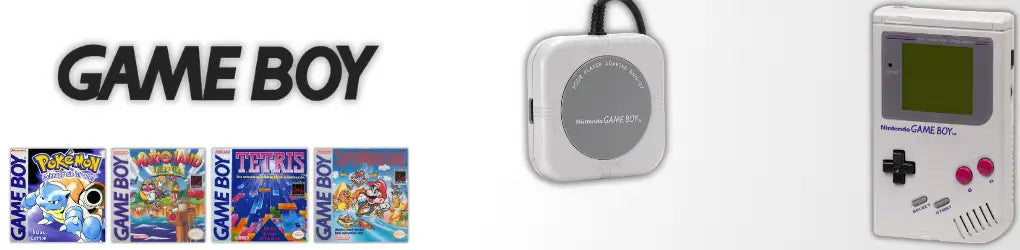 Weiße Plastik-Gameboy-Handheld-Spielkonsole mit grauem Bildschirm und roten Tasten