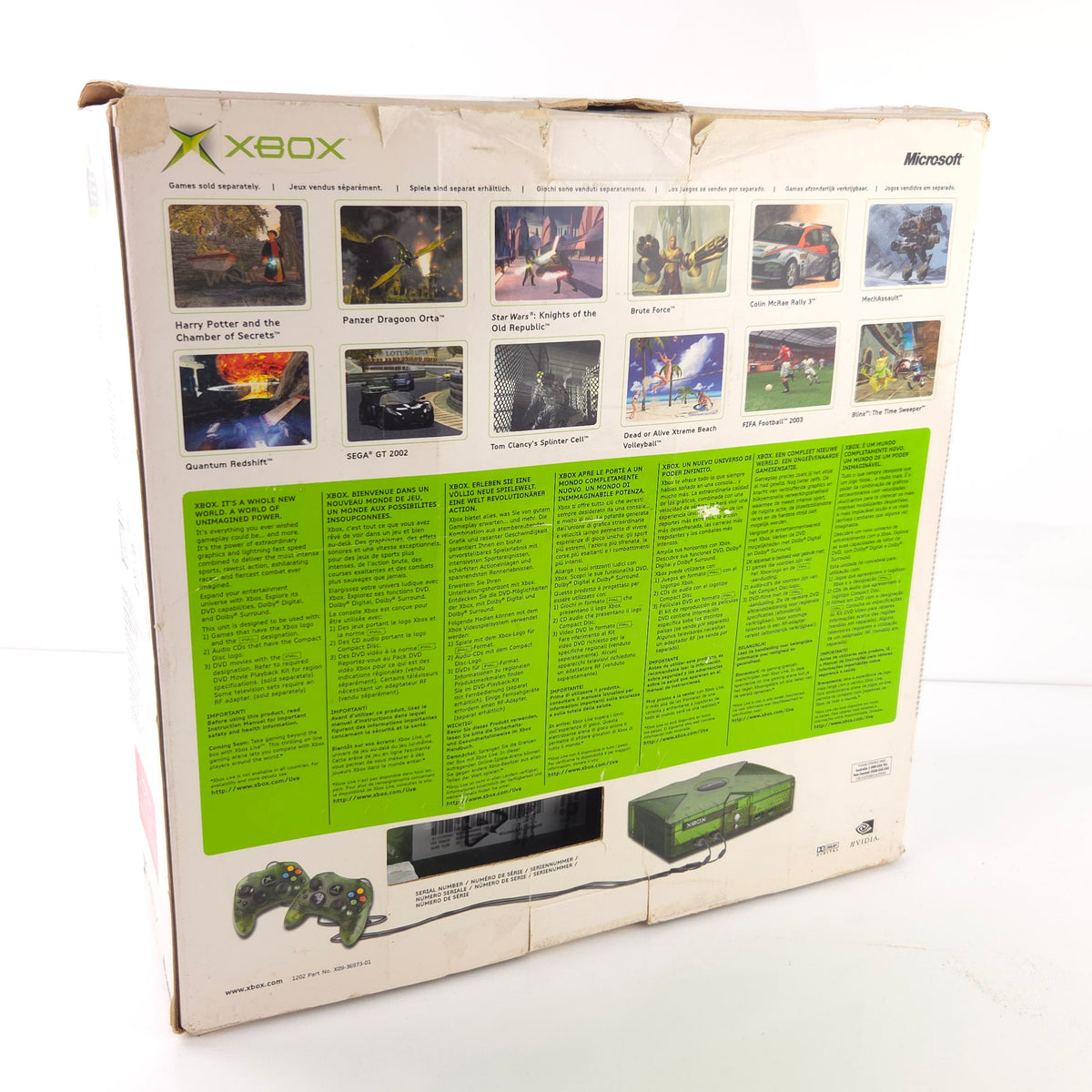 Xbox Konsole Crystal Green Halo Edition OVP PAL