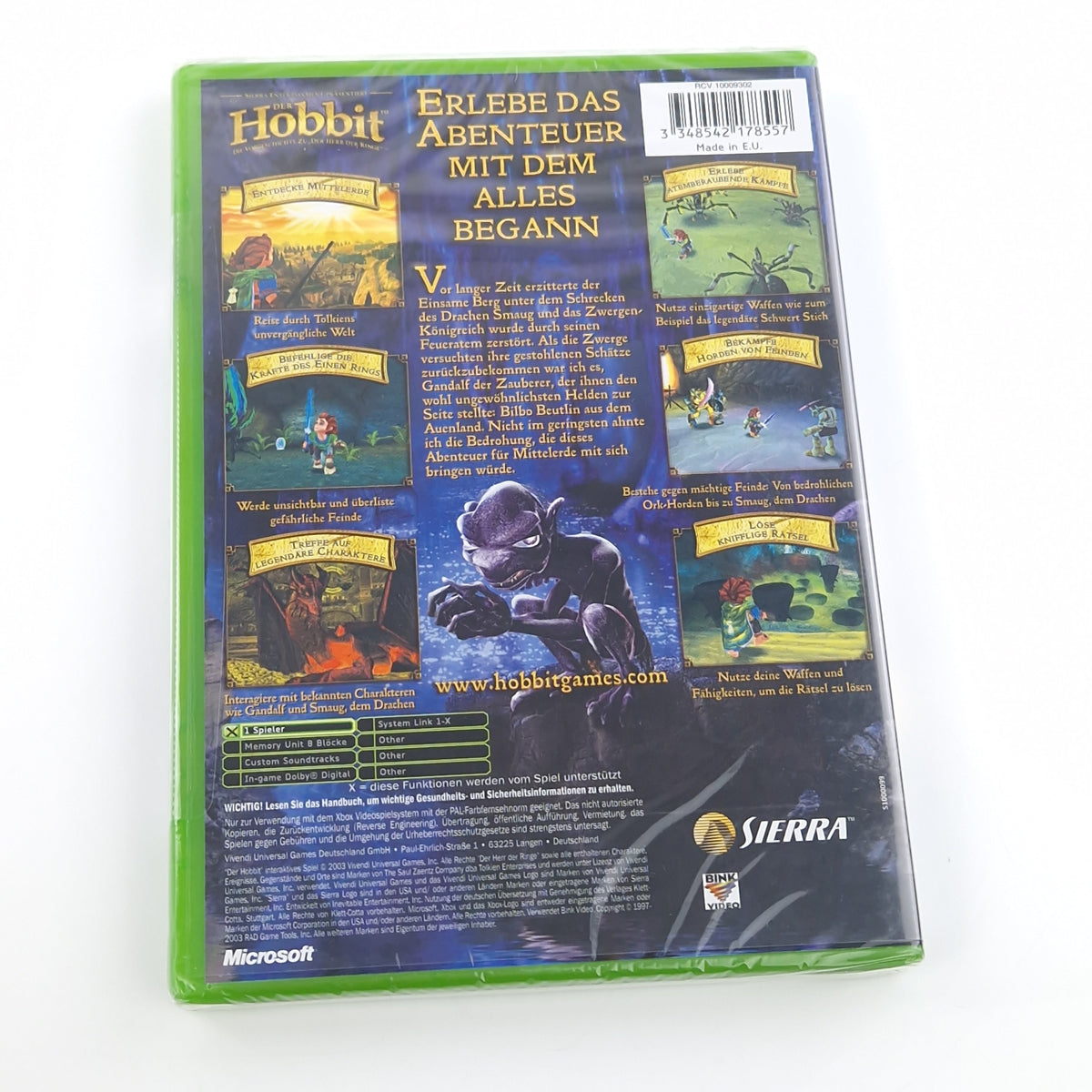 Xbox Classic Spiel – Der Hobbit Vorgeschichte (Neu versiegelt)