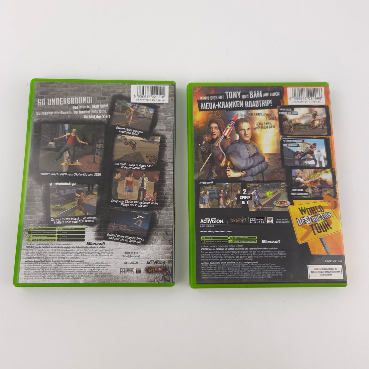 Xbox Classic Spiele Bundle: Tony Hawk´s Underground 1 und 2 - Microsoft OVP PAL